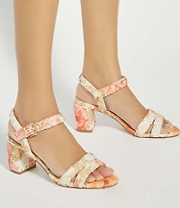Dune London Merisa Floral Print Dress Sandals