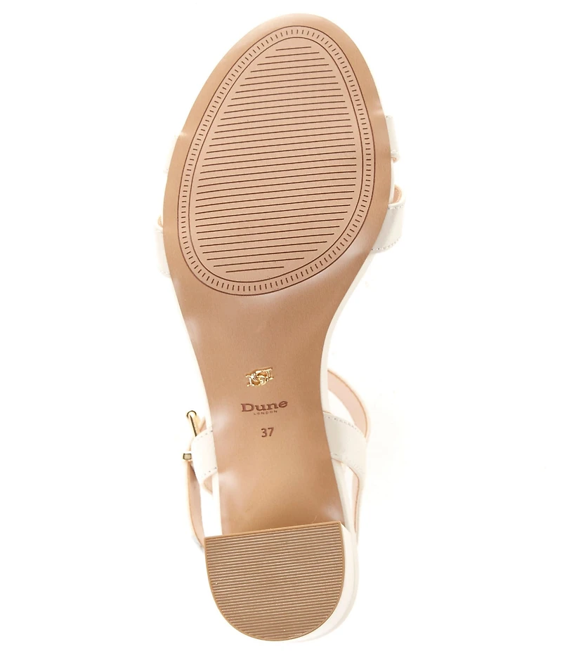 Dune London Merisa Leather Ankle Strap Dress Sandals