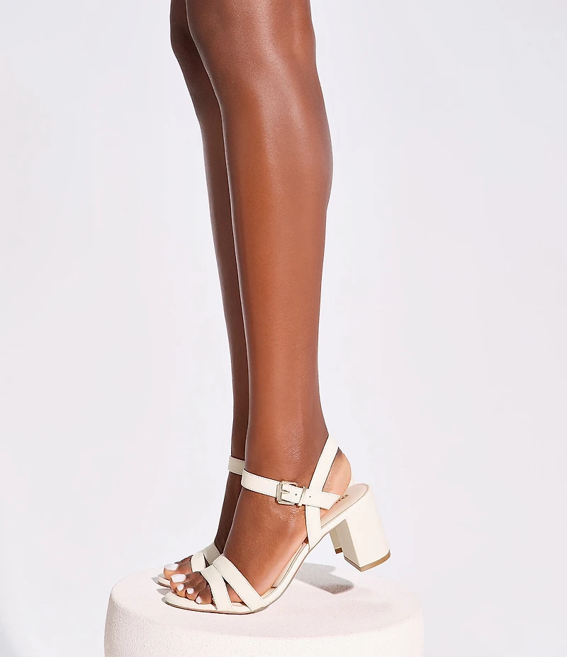 Dune London Merisa Leather Ankle Strap Dress Sandals