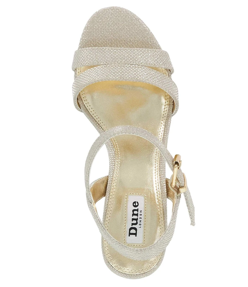 Dune London Merisa Metallic Fabric Dress Sandals
