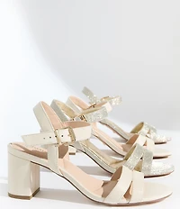 Dune London Merisa Metallic Fabric Dress Sandals