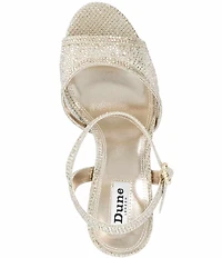 Dune London Mesmerizing Rhinestone Mesh Platform Block Heel Dress Sandals