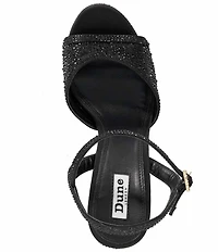 Dune London Mesmerizing Rhinestone Mesh Platform Block Heel Dress Sandals