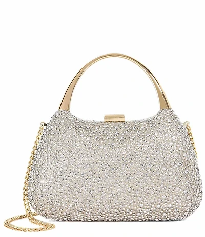 Dune London Metallic Embellished Beamings Handle Clutch Bag