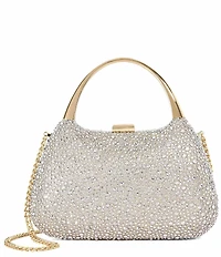 Dune London Metallic Embellished Beamings Handle Clutch Bag