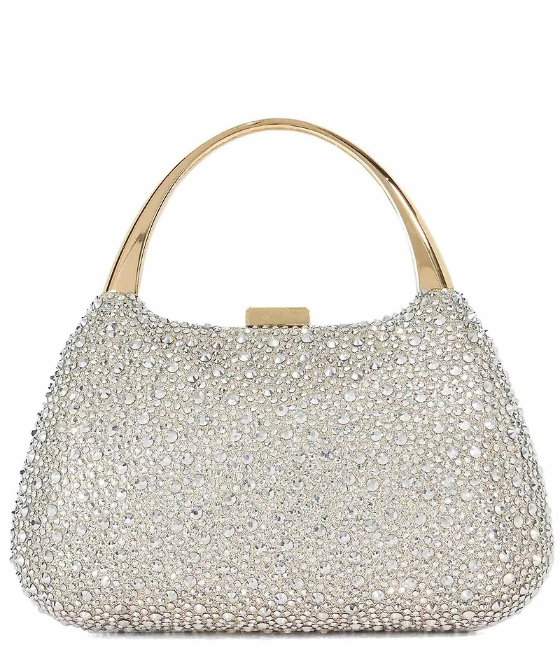 Dune London Metallic Embellished Beamings Handle Clutch Bag