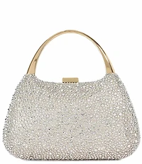 Dune London Metallic Embellished Beamings Handle Clutch Bag