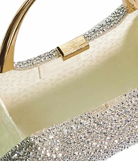Dune London Metallic Embellished Beamings Handle Clutch Bag