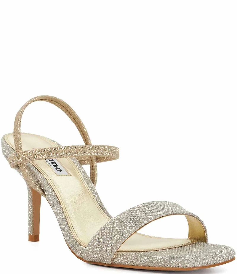 Dune London Methodical Metallic Ankle Strap Dress Sandals