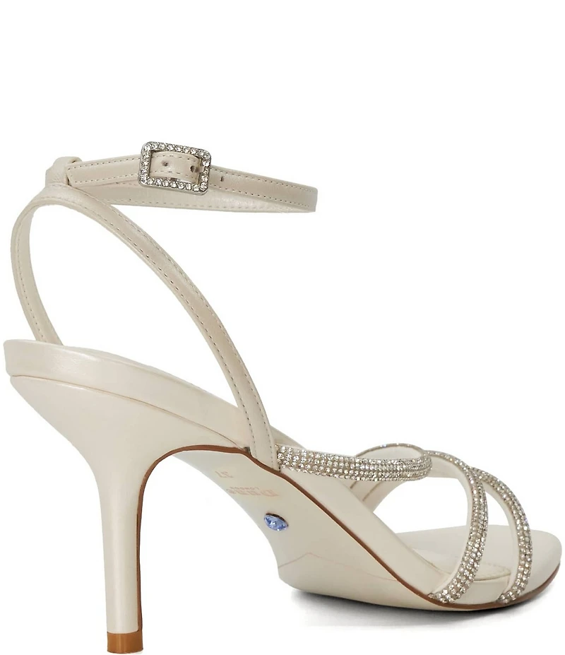 Dune London Midsummers Crystal Embellished Leather Dress Sandals