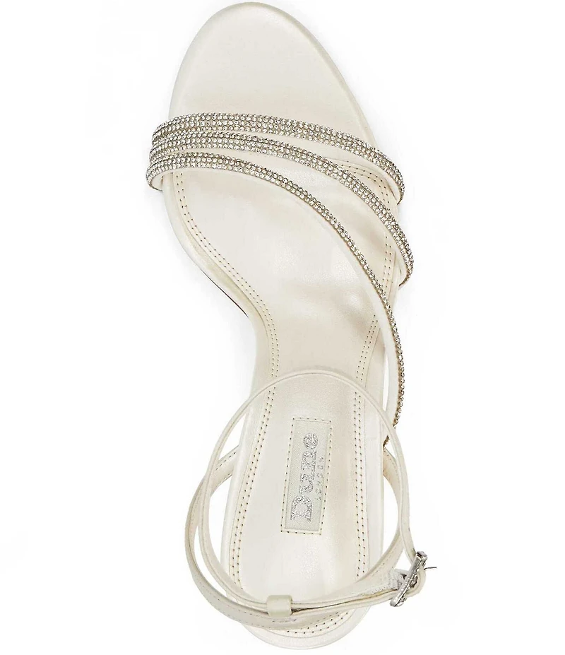 Dune London Midsummers Crystal Embellished Leather Dress Sandals