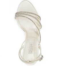 Dune London Midsummers Crystal Embellished Leather Dress Sandals