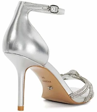 Dune London Militant Metallic Rhinestone Dress Sandals