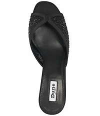 Dune London Milo Metallic Rhinestone Mesh Dress Slide Sandals