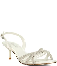 Dune London Moments Crystal Embellished Satin Dress Sandals