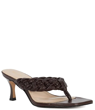Dune London More Braided Leather Thong Dress Sandals
