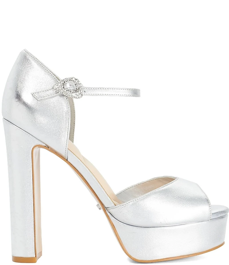 Dune London Myans Metallic Platform Sandals