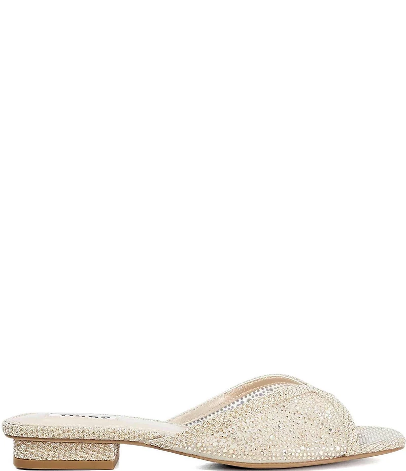 Dune London Naya Rhinestone Embellished Dress Slide Sandals