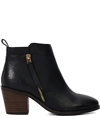 Dune London Paicing Leather Block Heel Ankle Booties