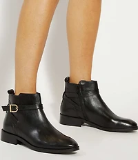 Dune London Pemma Leather Ankle Booties