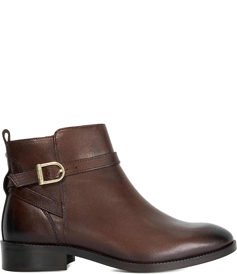 Dune London Pemma Leather Ankle Booties