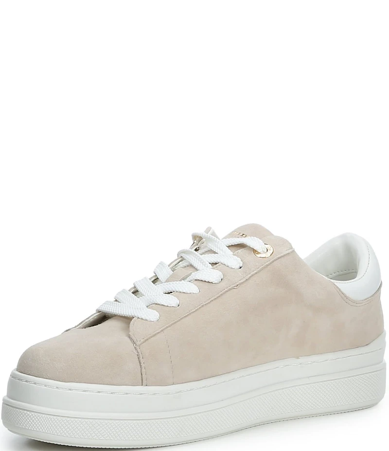 Dune London Suede Lace Up Platform Sneakers