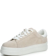 Dune London Suede Lace Up Platform Sneakers