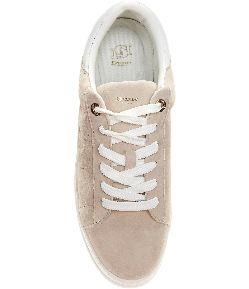 Dune London Suede Lace Up Platform Sneakers