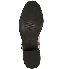 Dune London Tatter Leather Double Buckle Tall Boots