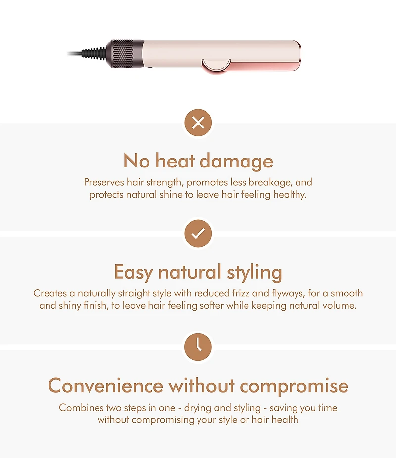 Dyson Limited Edition Airstrait Straightener in Ceramic Pink and Rose Gold