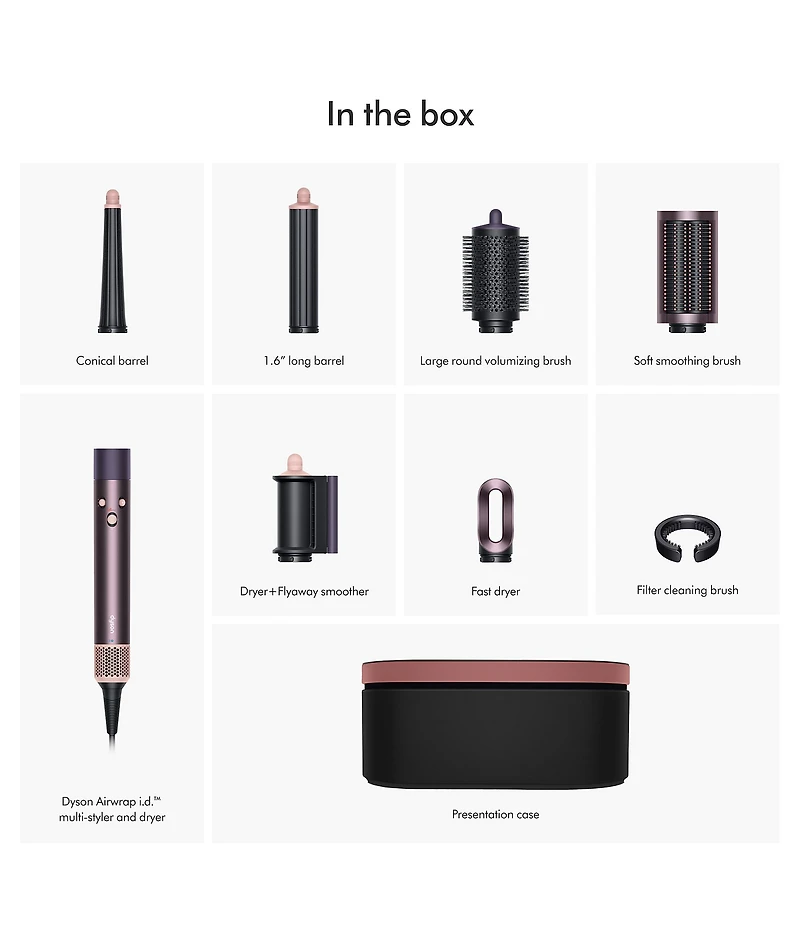 Dyson Limited Edition Airwrap id Multi-Styler and Dryer for Straight + Wavy Hair in Jasper Plum