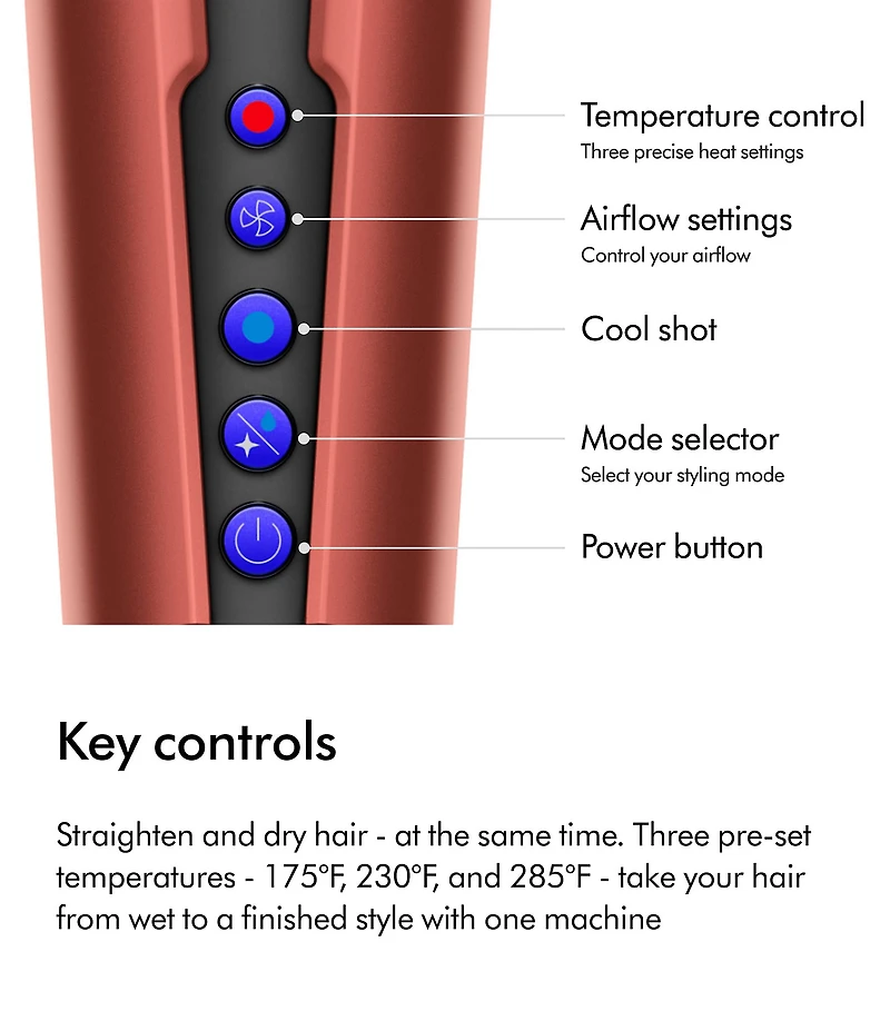 Dyson Special Edition Airstrait Wet-to-Dry Straightener in Strawberry Bronze