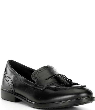 ECCO Women's Classic Tassel Leather Brogue Detail Loafers