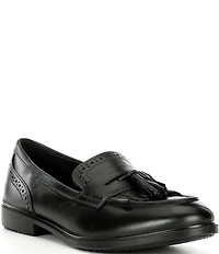 ECCO Women's Classic Tassel Leather Brogue Detail Loafers