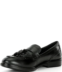 ECCO Women's Classic Tassel Leather Brogue Detail Loafers