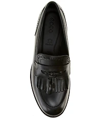 ECCO Women's Classic Tassel Leather Brogue Detail Loafers