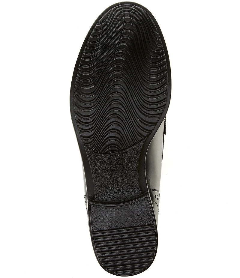 ECCO Women's Classic Tassel Leather Brogue Detail Loafers