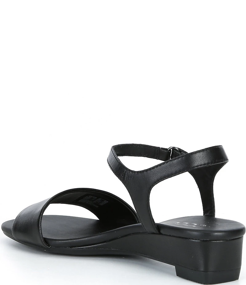 ECCO Astrid Leather Ankle Strap Wedge Sandals