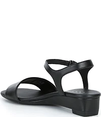 ECCO Astrid Leather Ankle Strap Wedge Sandals