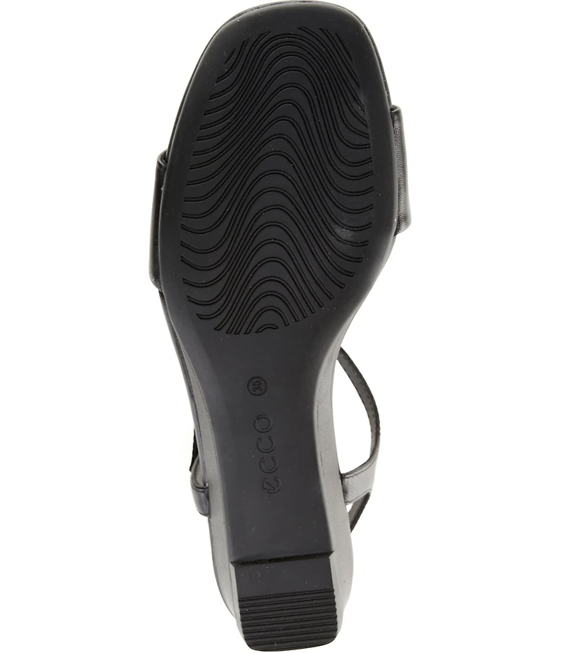 ECCO Astrid Leather Ankle Strap Wedge Sandals