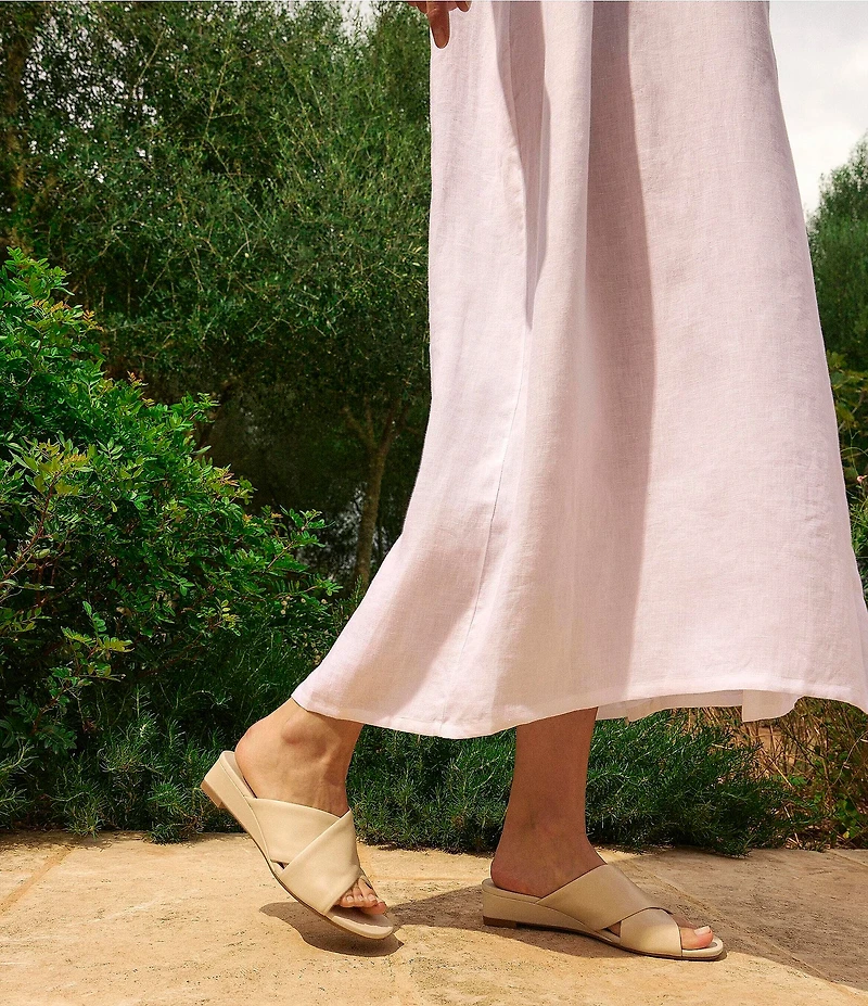 ECCO Astrid Leather Wedge Sandals