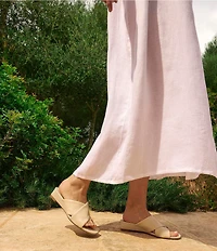 ECCO Astrid Leather Wedge Sandals