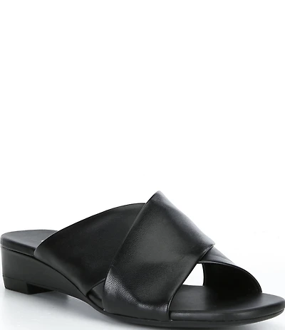 ECCO Astrid Leather Wedge Sandals