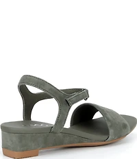 ECCO Astrid Suede Ankle Strap Wedge Sandals