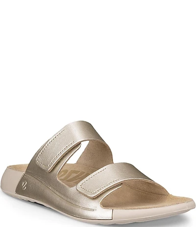 ECCO Women's Cozmo 2.0 Leather Banded Slide Sandals