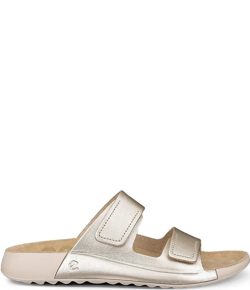 ECCO Women's Cozmo 2.0 Leather Banded Slide Sandals