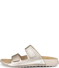 ECCO Women's Cozmo 2.0 Leather Banded Slide Sandals
