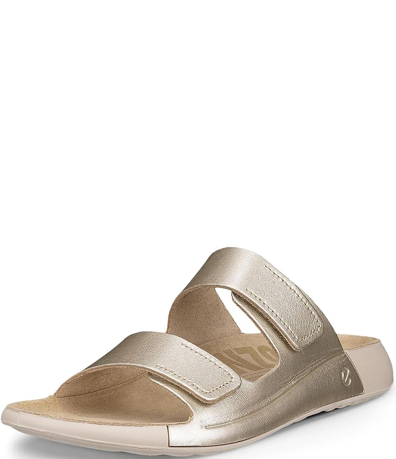 ECCO Women's Cozmo 2.0 Leather Banded Slide Sandals