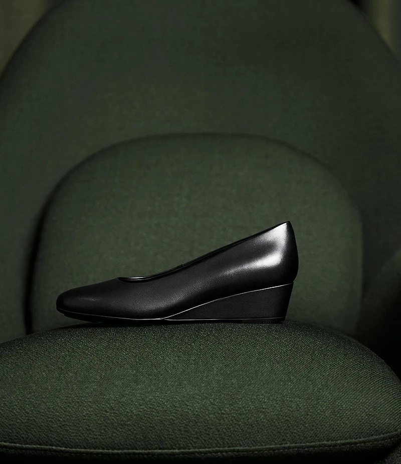 ECCO Elevate Leather Wedge Pumps