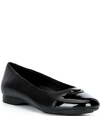 ECCO Elevate Patent Leather Toe Cap Ballet Flats
